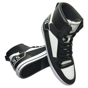 NWT GUESS PASQ AUTHENTIC MEN'S BLACK HIGH TOP SNEAKERS SHOES SIZE 12 13
